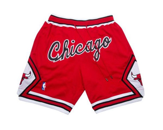 NBA Colour Block Chicago Bulls Shorts D01_394